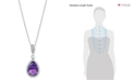 Macy's Amethyst (2-5/8 ct. t.w.) and Diamond Accent Pendant Necklace in 14k White Gold